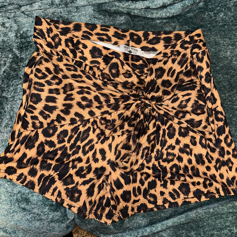 Cheetah print shorts